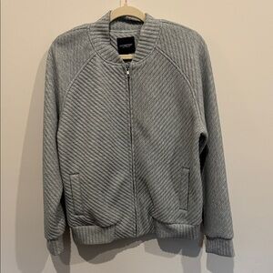 Liverpool Women’s Size Medium Quilted Gray Bomber Zip Up Jacket